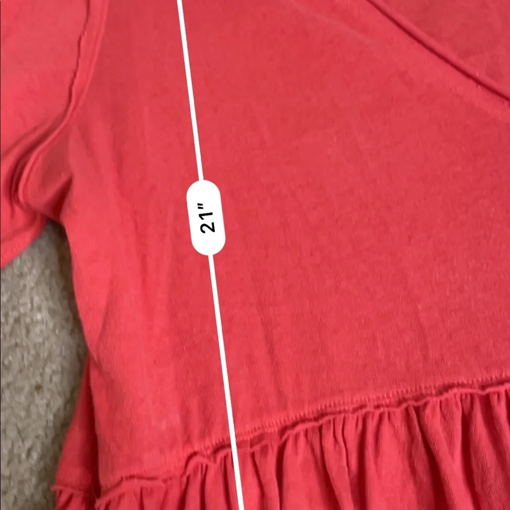 Free People babydoll orange cream top - Picture 4 of 4